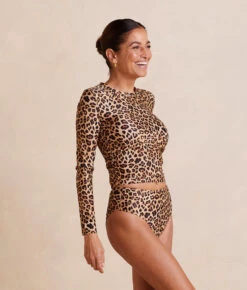 The High Leg Mid Rise Bikini Bottom - Leopard 9 The High Leg Mid Rise Bikini Bottom - Leopard -Classic Lady Wear Store HighLegMidRiseBikiniBottom Leopard Front