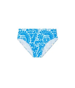 The High Leg High Rise Bottom - Floral Wave In Azure -Classic Lady Wear Store High Leg High Rise Bottom Floral Wave in Azure FLAT