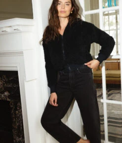 The High Pile Eco Short Fleece Jacket - Sea Urchin 7 The High Pile Eco Short Fleece Jacket - Sea Urchin -Classic Lady Wear Store High Pile Eco Short Fleece Jacket Sea Urchin 3