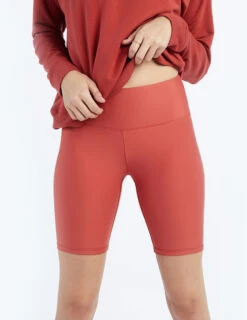 The Do-It-All High Rise Biker Shorts - Terracotta -Classic Lady Wear Store Image3