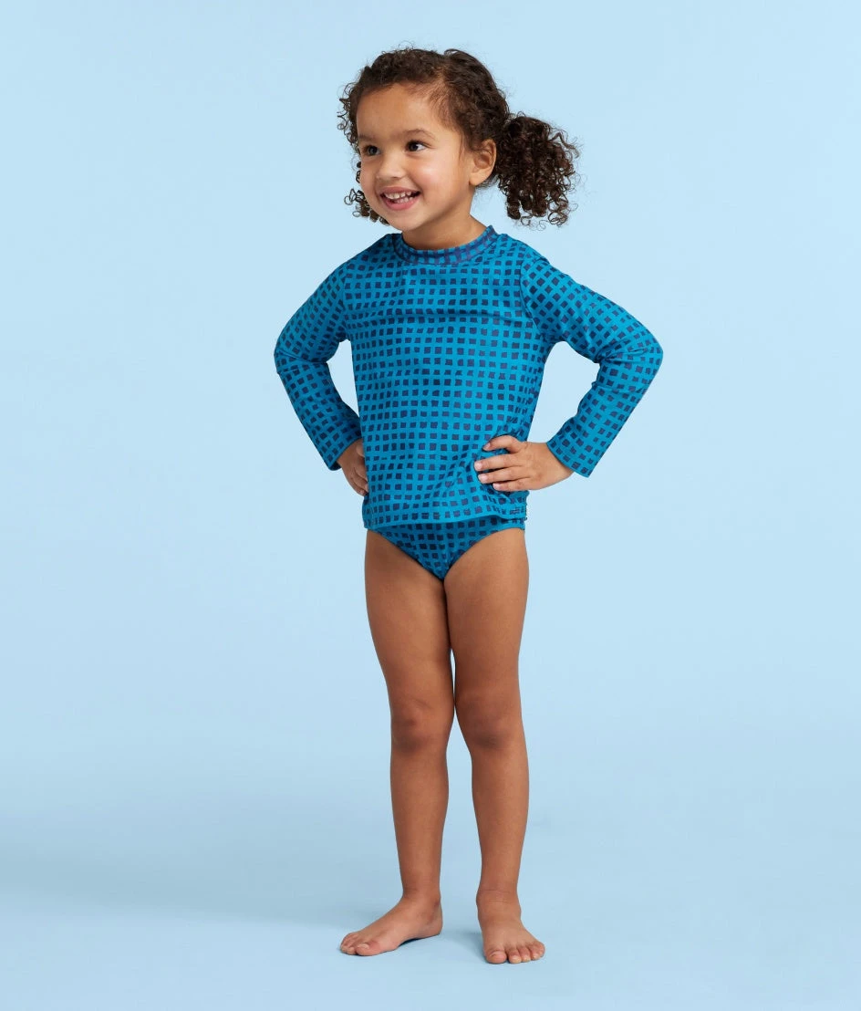 The Kids' Rash Guard - Gingham In Calypso 3 The Kids' Rash Guard - Gingham In Calypso - Image 3