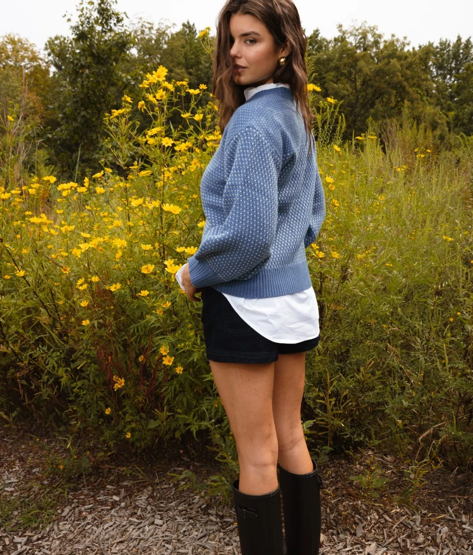 The Luxe Cashmere Blend Mix Stitch Sweater - Admiral & Dune 3 The Luxe Cashmere Blend Mix Stitch Sweater - Admiral & Dune - Image 3