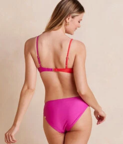 The Marina Bikini Top - Hibiscus & Grapefruit -Classic Lady Wear Store MarinaBikiniTop Hibiscus GrapefruitBack Crop