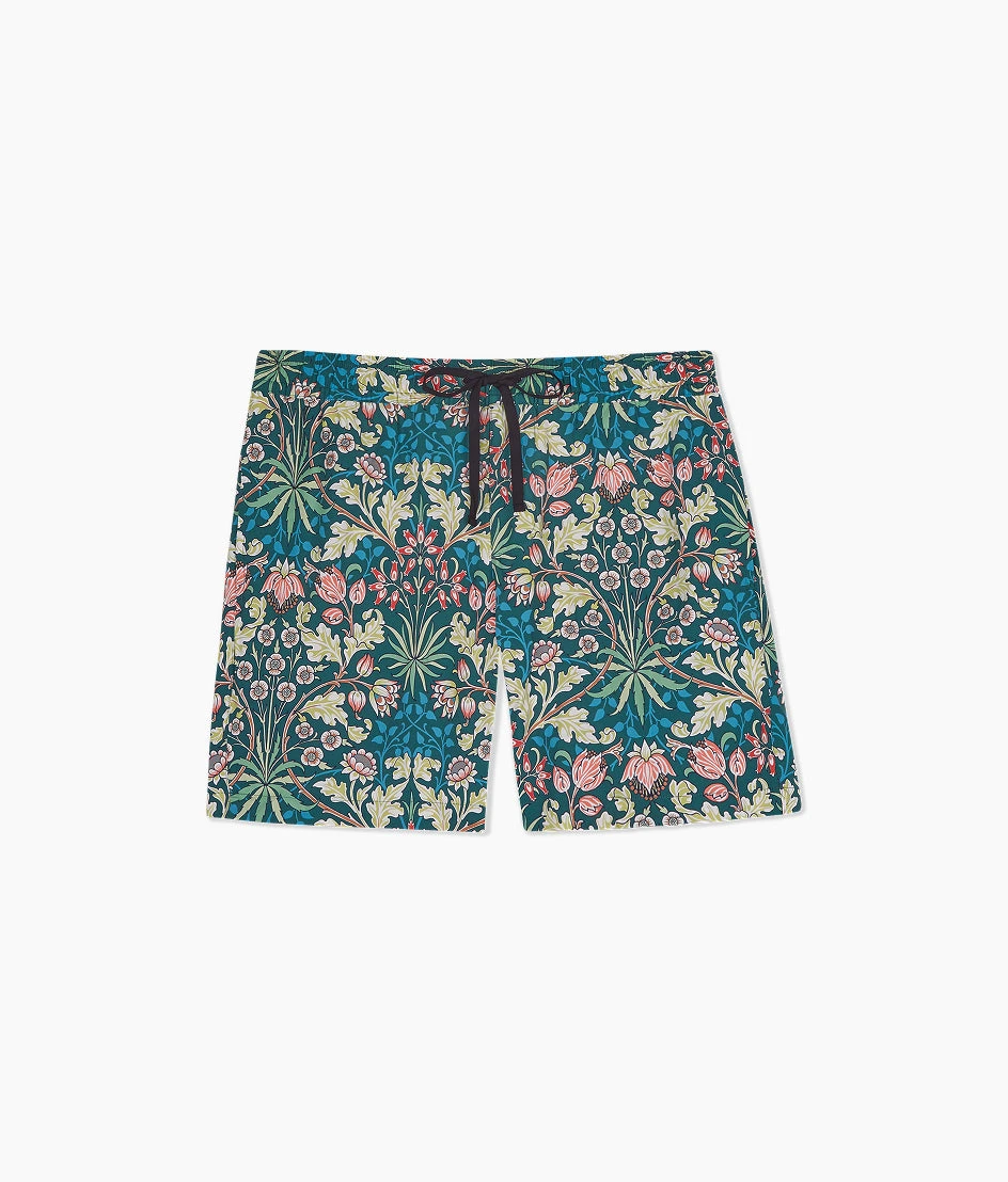 The Men's Swim Short - Hyacinth In Sunburst & Teal 1 The Men's Swim Short - Hyacinth In Sunburst & Teal