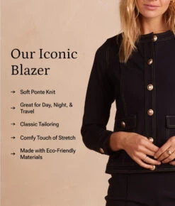 The Icon Ponte Jacket - White Sand -Classic Lady Wear Store PDPtext TheIconPonteBlazer 4d7f3ff1 7c09 41b5 8183 985b4c380e53