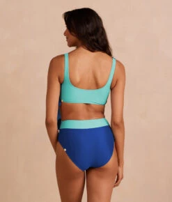 The Wrap High Leg High Rise Bikini Bottom - Aqua & Lapis -Classic Lady Wear Store PWBikiniTop Studio 1 b771d041 99e1 4d60 9eff cd313f5e6804