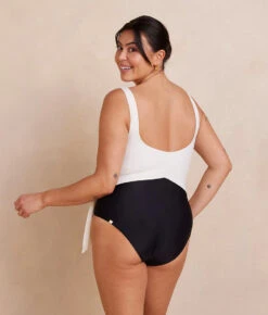 The Perfect Wrap One-Piece - Sea Urchin & White Sand 13 The Perfect Wrap One-Piece - Sea Urchin & White Sand -Classic Lady Wear Store PWOP SeaUrchin WhiteSand Back