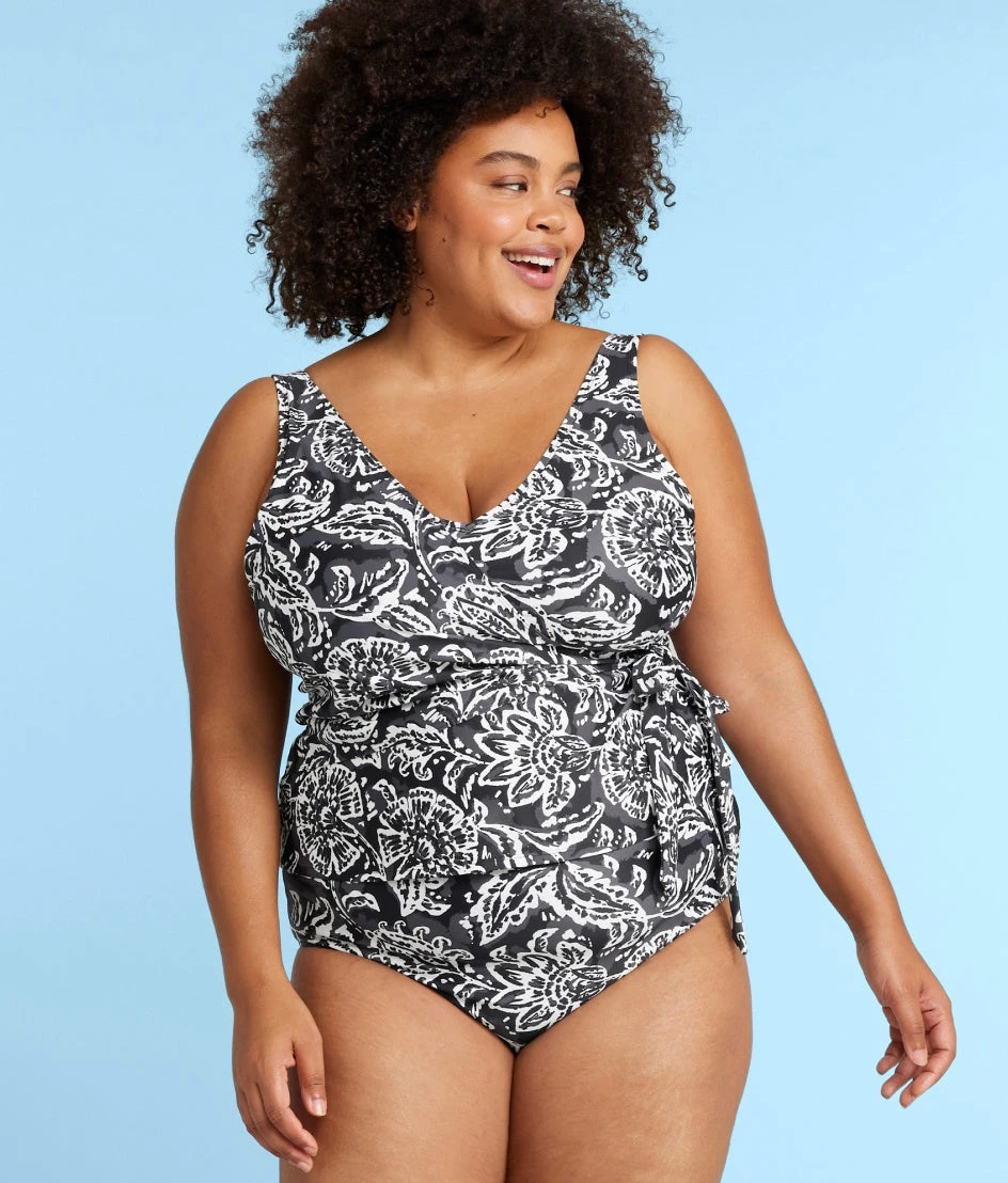 The Perfect Wrap Tankini - Batik In Sea Urchin & White Sand 2 The Perfect Wrap Tankini - Batik In Sea Urchin & White Sand - Image 2