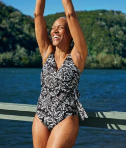 The Perfect Wrap Tankini - Batik In Sea Urchin & White Sand 11 The Perfect Wrap Tankini - Batik In Sea Urchin & White Sand -Classic Lady Wear Store PWTankiniBatikinSeaUrchin WhiteSandLifestyle1