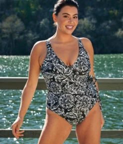 The Perfect Wrap Tankini - Batik In Sea Urchin & White Sand