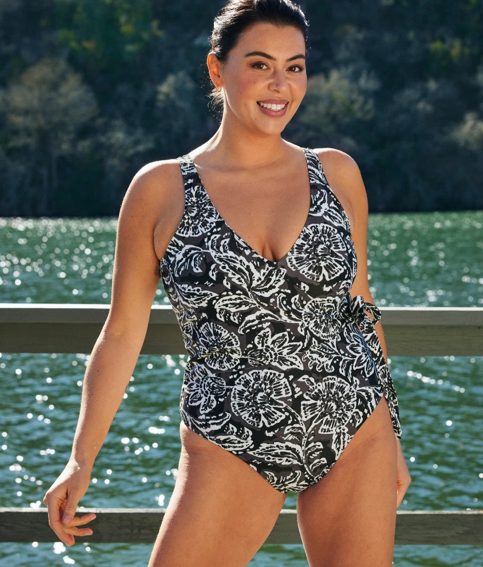 The Perfect Wrap Tankini - Batik In Sea Urchin & White Sand 1 The Perfect Wrap Tankini - Batik In Sea Urchin & White Sand