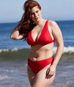 The Plunge Bikini Top - Lava -Classic Lady Wear Store PlungeBikiniTop Lava Lifestyle 4