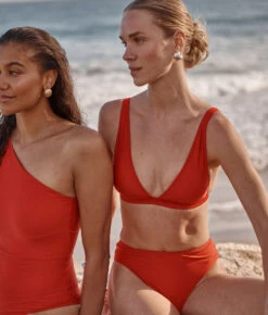 The Plunge Bikini Top - Lava