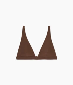 The Plunge Bikini Top - Mocha -Classic Lady Wear Store Plunge Bikini Top Mocha FLAT