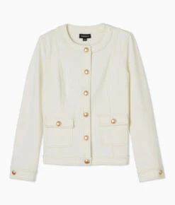 The Icon Ponte Jacket - White Sand 16 The Icon Ponte Jacket - White Sand -Classic Lady Wear Store PonteJacket WhiteSand