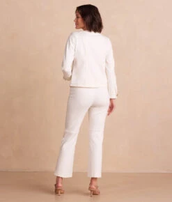 The Icon Ponte Pintuck Trouser Pant - White Sand -Classic Lady Wear Store PontePant whitesand 5