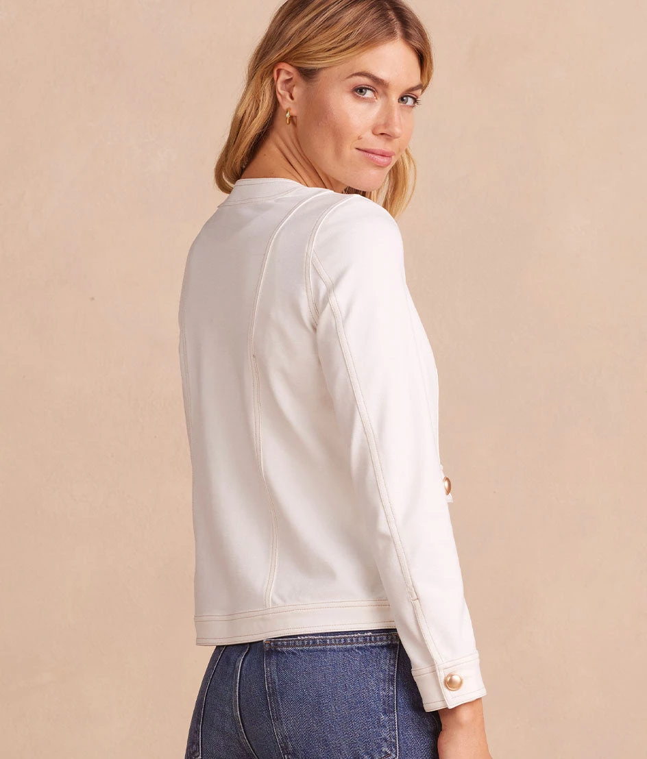 The Icon Ponte Jacket - White Sand 5 The Icon Ponte Jacket - White Sand - Image 5