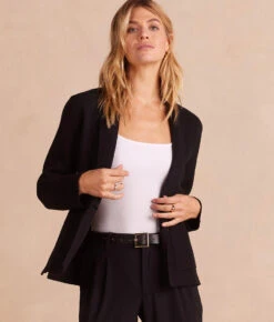 The Ribbed Sweater Blazer - Sea Urchin