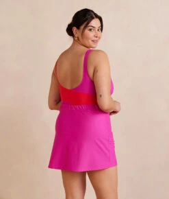 The Ruched Swim Skirt - Hibiscus 8 The Ruched Swim Skirt - Hibiscus -Classic Lady Wear Store RuchedSwimSkirt Hibiscus Back 4c46016d cca3 4926 84d5 7980a4f75c91