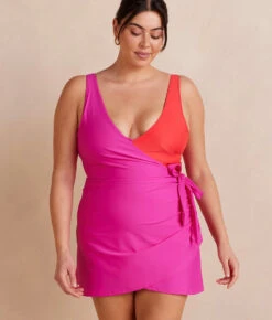 The Ruched Swim Skirt - Hibiscus 11 The Ruched Swim Skirt - Hibiscus -Classic Lady Wear Store RuchedSwimSkirt Hibiscus Front Crop e68a1a38 82a2 4f51 88e6 eb75bc65a4d8