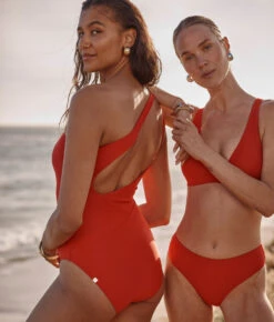 The Ruched Sidestroke - Lava -Classic Lady Wear Store Ruched Sidestroke Lava