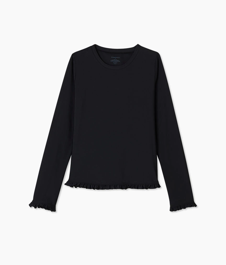 The Waterside Ruffle Rash Guard - Sea Urchin 1 The Waterside Ruffle Rash Guard - Sea Urchin