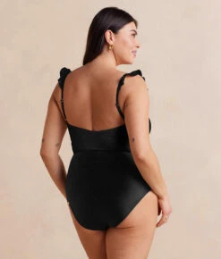 The Ruffle Oasis - Sea Urchin -Classic Lady Wear Store RuffleOasis OntheDot SeaUrchin Back