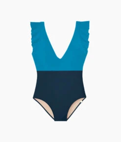 The Ruffle Backflip - Calypso & Deep Sea -Classic Lady Wear Store Ruffle Backflip Calypso Deep Sea 2