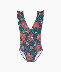 The Ruffle Backflip - Super Bloom 7 The Ruffle Backflip - Super Bloom -Classic Lady Wear Store Ruffle Backflip Super Bloom in Deep SeaFLAT