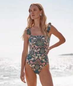 The Ruffle Oasis - Hyacinth In Sunburst & Teal