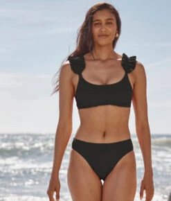 The RippleRib Ruffle Bikini Top - Sea Urchin