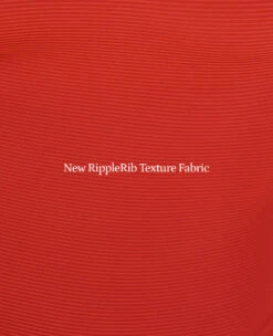 The RippleRib Ruffle Bikini Top - Lava -Classic Lady Wear Store Ruffle Strap One Piece Lava Ribbed 9