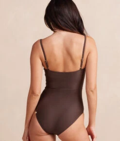 The Seascape Sweetheart One Piece - Mocha -Classic Lady Wear Store SeascapeSweetheartOPBack