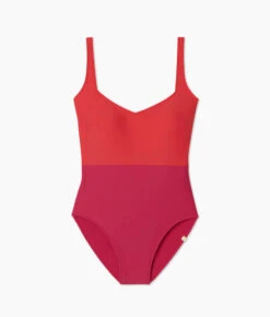 The Seascape Sweetheart One Piece - Summer Berry & Spritz -Classic Lady Wear Store SeascapeSweetheart Strawberry Spritz