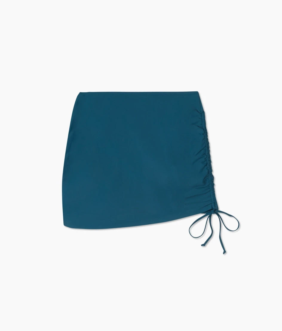 The Cinched Swim Skirt - Seaweed 1 The Cinched Swim Skirt - Seaweed