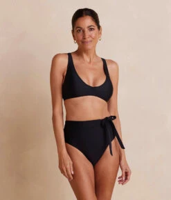 The Side-Tie High Leg High Rise Bottoms - Sea Urchin 9 The Side-Tie High Leg High Rise Bottoms - Sea Urchin -Classic Lady Wear Store Side TieHighLegHighRiseBottom SeaUrchin Front