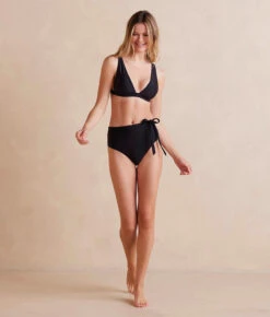 The Side-Tie High Leg High Rise Bottoms - Sea Urchin 10 The Side-Tie High Leg High Rise Bottoms - Sea Urchin -Classic Lady Wear Store Side TieHighLegHighRiseBottom SeaUrchin Front Full