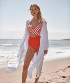 The Silky Luxe Long Effortless Shirtdress Cover-Up - Cloud White