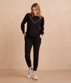 The Softest French Terry Jogger - Sea Urchin -Classic Lady Wear Store SoftestFrenchTerryJogger SeaUrchin Front Full 2