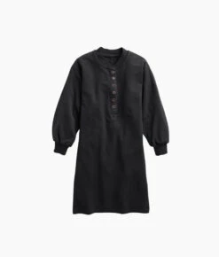 The Softest French Terry Henley Dress - Sea Urchin 5 The Softest French Terry Henley Dress - Sea Urchin -Classic Lady Wear Store Softest French Terry Henley Dress Sea Urchin 3