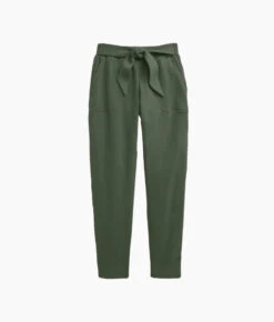 The Softest French Terry Tie-Waist Pant - Olive -Classic Lady Wear Store Softest French Terry Tie Waist Pant Olive 6