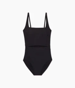 The Canal Cutout One-Piece - Sea Urchin -Classic Lady Wear Store Square Neck One Piece Cut Out Sea Urchin Flat