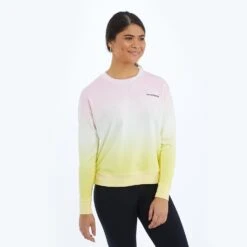 The Softest French Terry Relaxed Crew - Ombre -Classic Lady Wear Store SummersaltCrew Gradient Front 1
