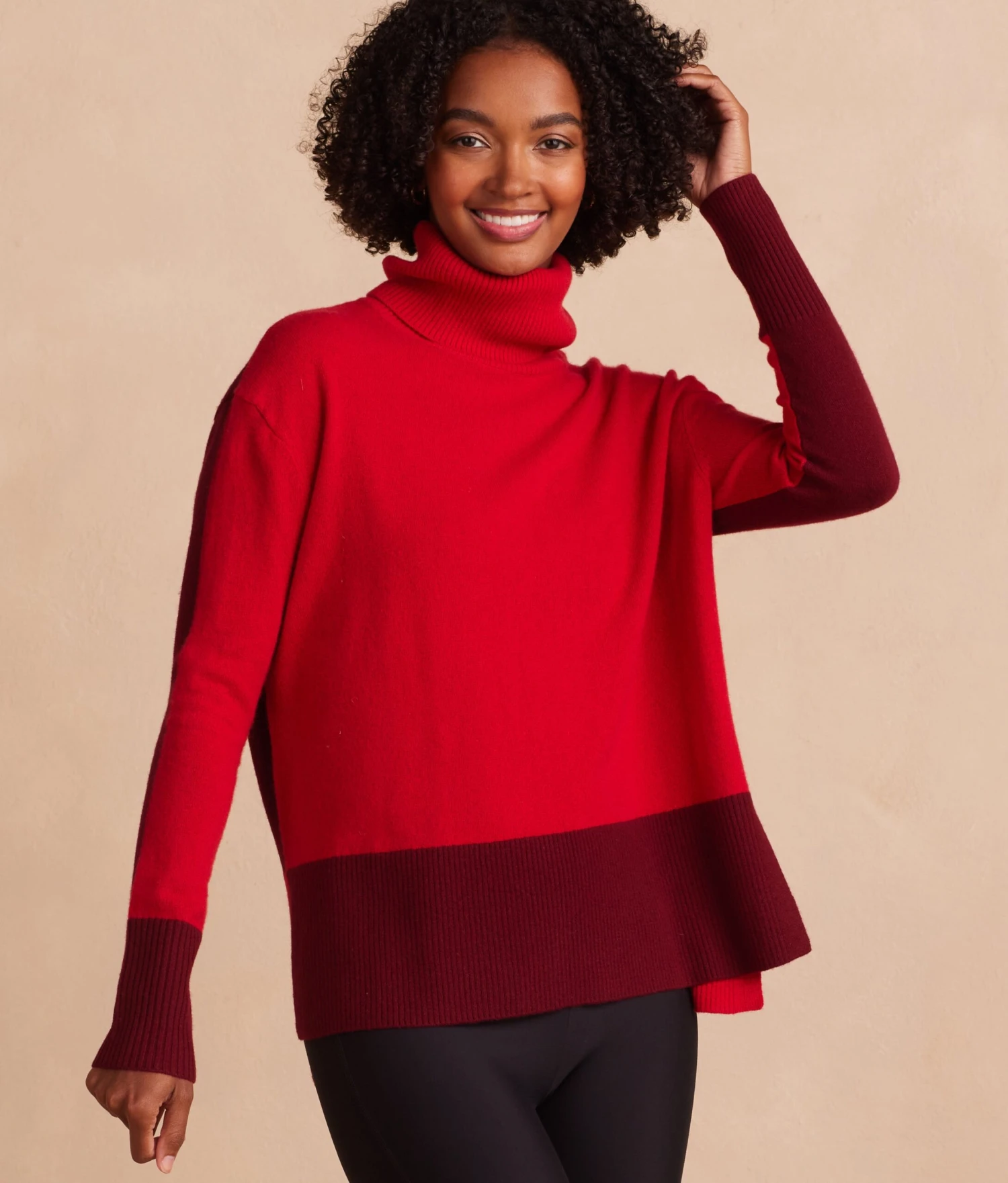 The Coziest Cashmere Blend Turtleneck - Pinot & Lava 1 The Coziest Cashmere Blend Turtleneck - Pinot & Lava
