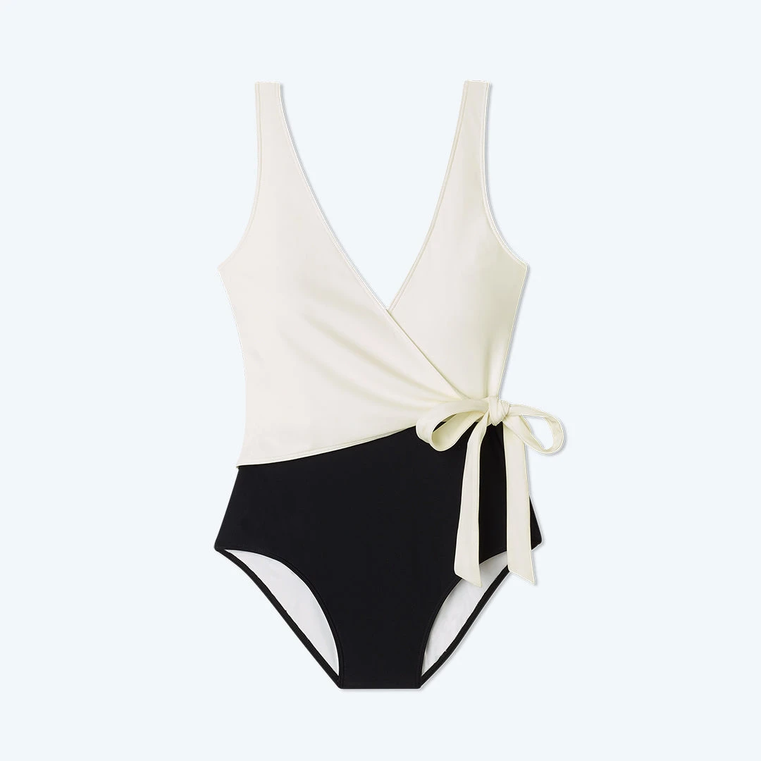 The Perfect Wrap One-Piece - Sea Urchin & White Sand 6 The Perfect Wrap One-Piece - Sea Urchin & White Sand - Image 6