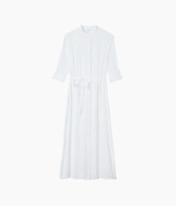 The Silky Luxe Long Effortless Shirtdress Cover-Up - Cloud White 7 The Silky Luxe Long Effortless Shirtdress Cover-Up - Cloud White -Classic Lady Wear Store The Effortless Shirtdress Cover Up FLAT 2 8038d7f9 6671 4d51 b882 684770c8f246