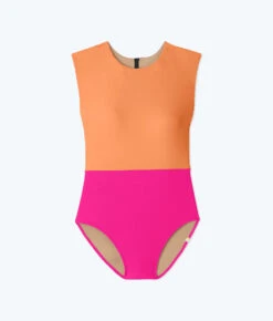 The Surf - Hibiscus & Tangerine -Classic Lady Wear Store The Surf Tangerine Hibiscus Flat