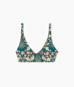 The Tide Scoop Neck Bikini Top - Hyacinth In Sunburst & Teal -Classic Lady Wear Store Tide Scoop Neck Bikini Top Hyacinth in Sunburst Teal 5