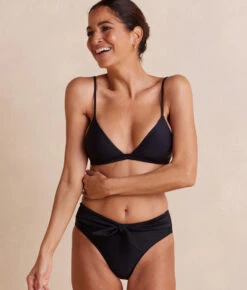 The Tie Belt High Leg Mid Rise Bottom - Sea Urchin