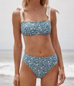 The Tie Oasis Bikini Top - Meadow Floral In Mist 8 The Tie Oasis Bikini Top - Meadow Floral In Mist -Classic Lady Wear Store Tie Oasis Bikini Top Meadow Floral Mist 3